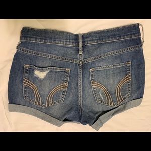 Hollister High-rise Distressed Medium Wash Shorts